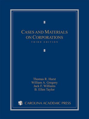 cover image of Cases and Materials on Corporation
